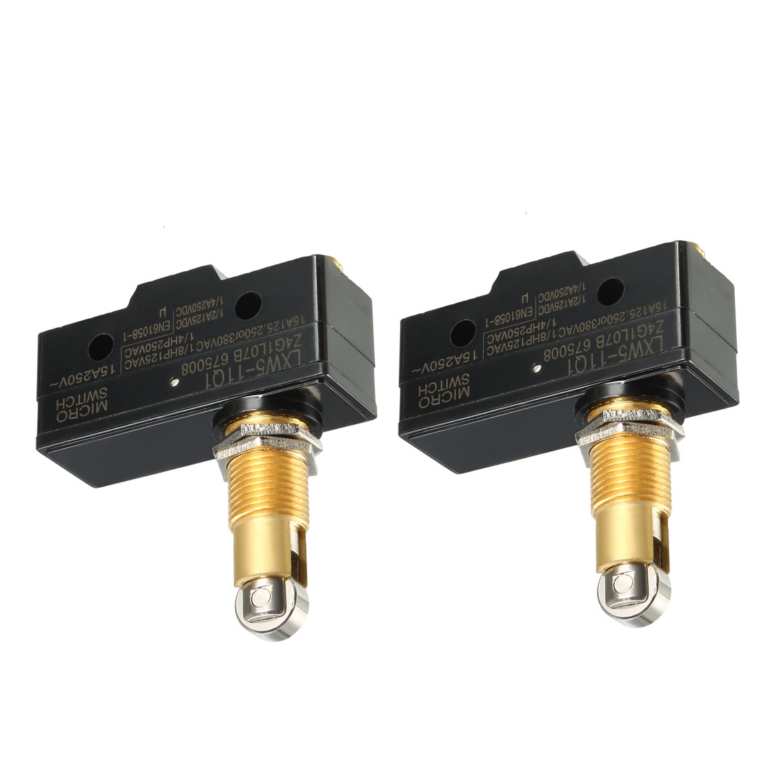 2PCS LXW5-11Q1 1NO + 1NC Panel Mount Roller Plunger,Micro Limit Switches