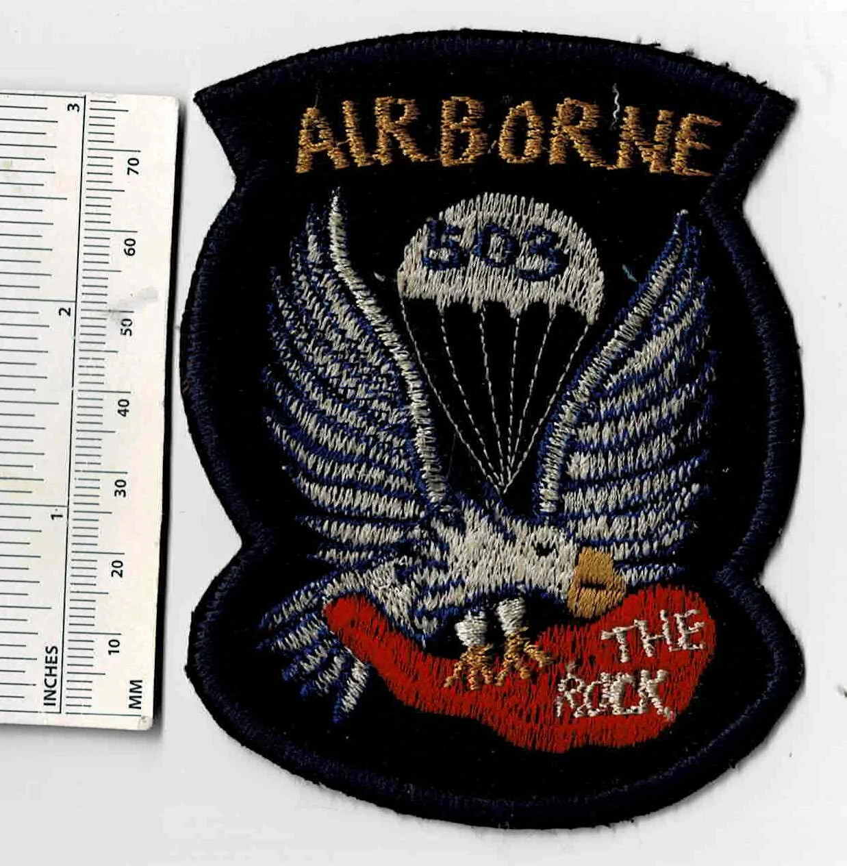 WW2 THE ROCK 503rd AIRBORNE Infantry Div Shoulder Patch US Army Paratrooper