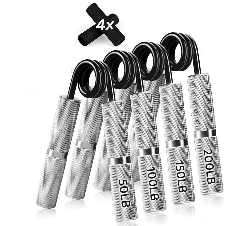 Grip Strength Trainer Set, 50-200Lb Hand Exerciser for Rehabilitation & Muscle B
