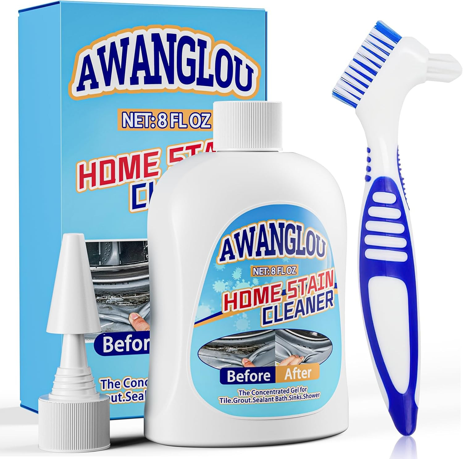 Home Cleaning Supplies: Kitchen and Bathroom Cleaner Gel for Grout and Appliance