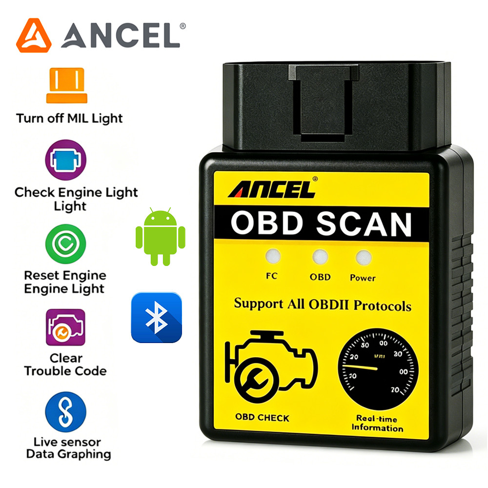 ANCEL ELM327 V1.5 Bluetooth OBD2 Diagnostic Scan Tool Code Reader Check Engine