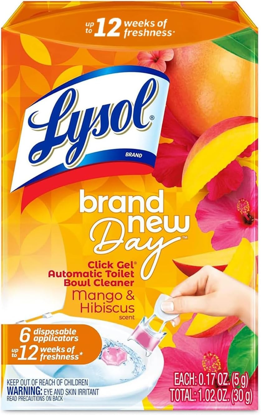 Lysol Click Gel Automatic Toilet Bowl Cleaner, Toilet Gel Stamp, Toilet  6 Count