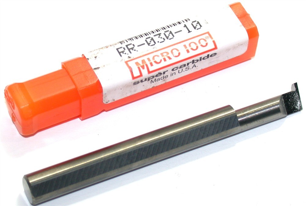 Micro 100 RR-030-10 Carbide Grooving Tool Retaining Ring .025" Width 1/4" Shank