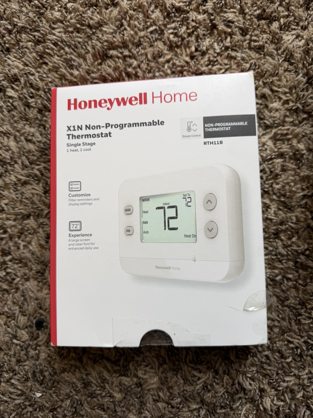 Honeywell Home TH1110U4000 FocusPRO N100 1H/1C Non-Programmable Thermostat