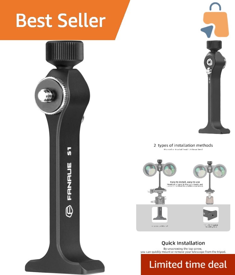 Durable Aluminum Binocular Tripod Adapter with Quick-Release Mechanism