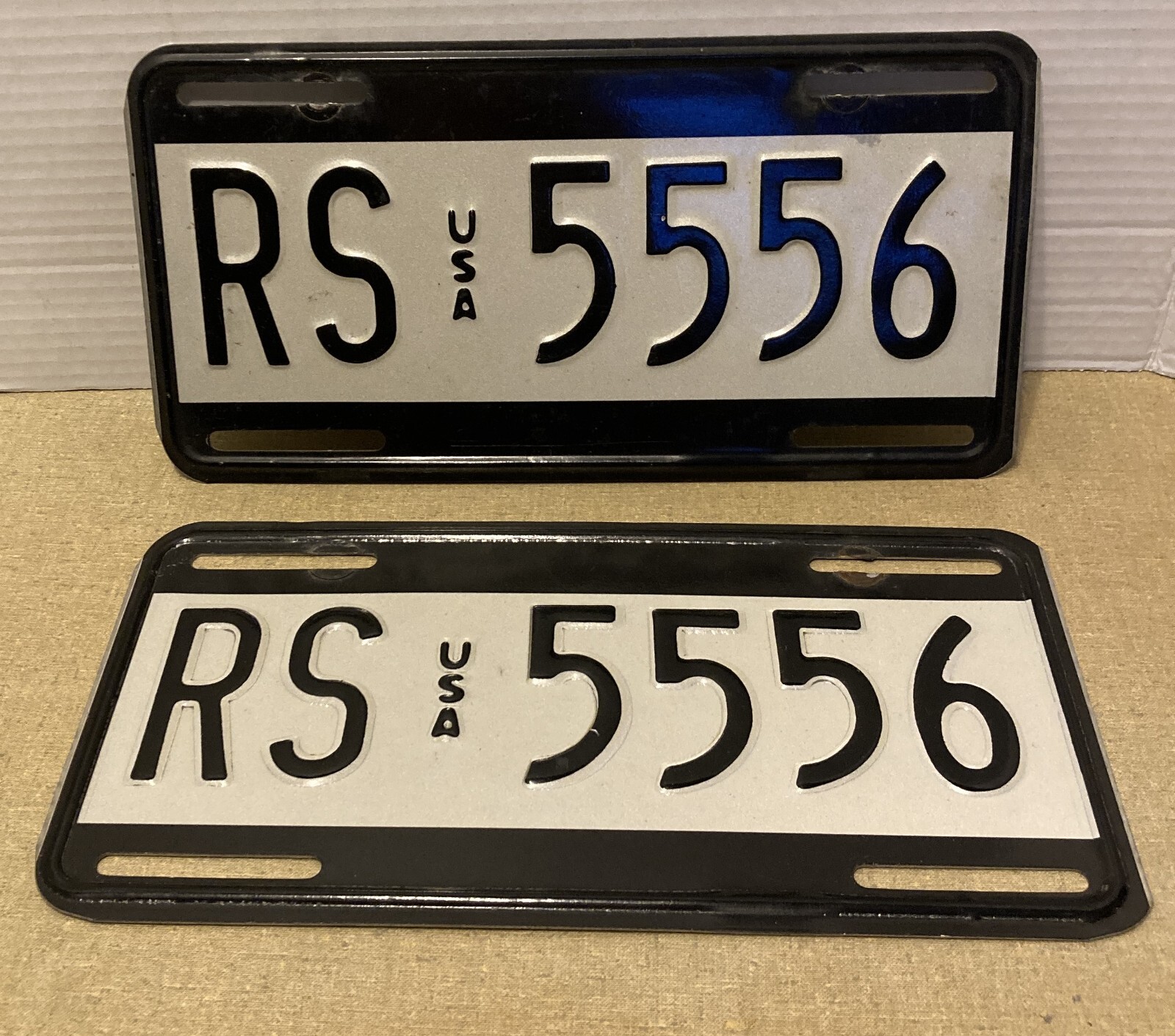 Pair of 1990s US Military Personnel in Germany License Plates USA