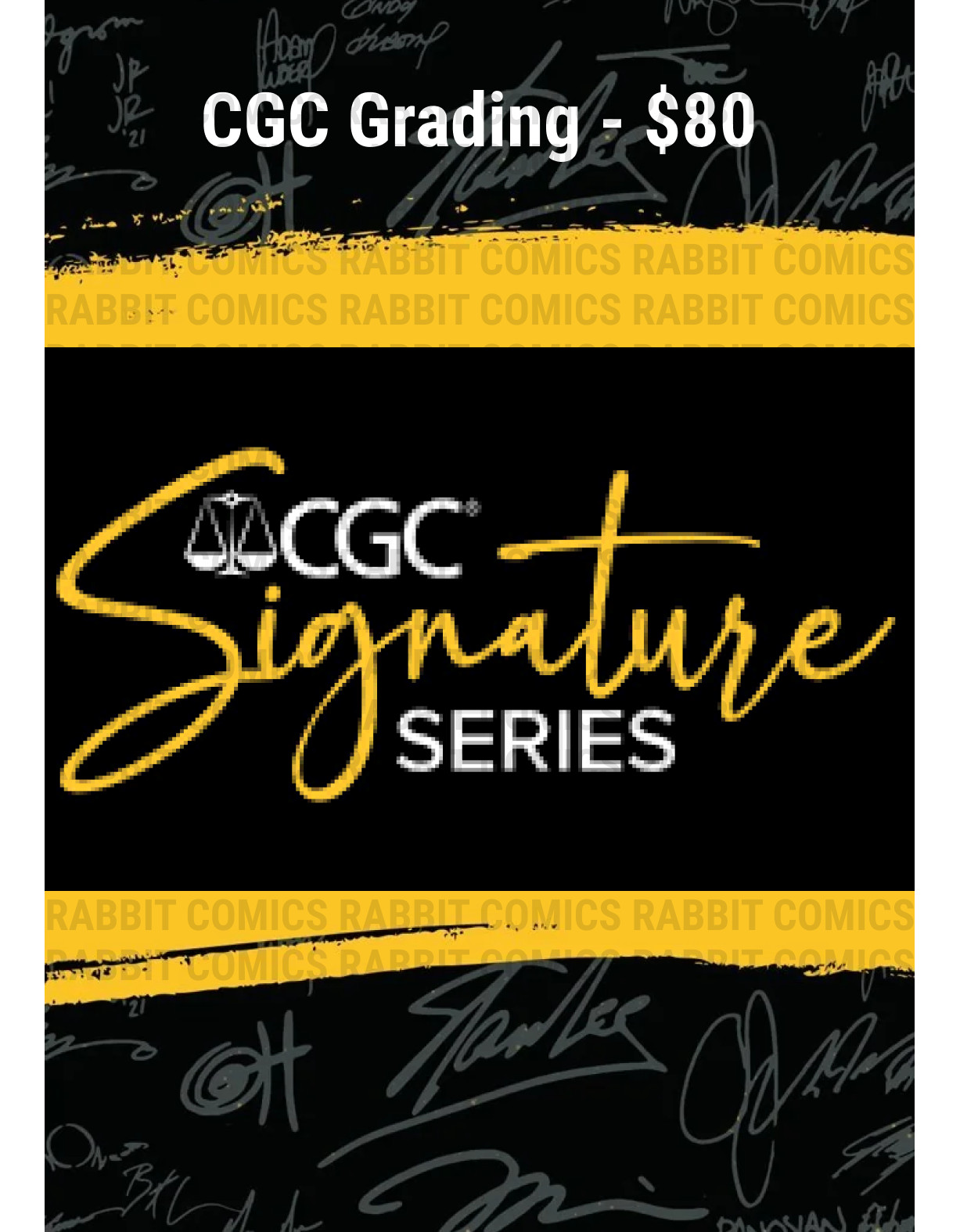 CGC SS - Yellow Label grading add on to signed books (EBAY LIVE SHOW ONLY)