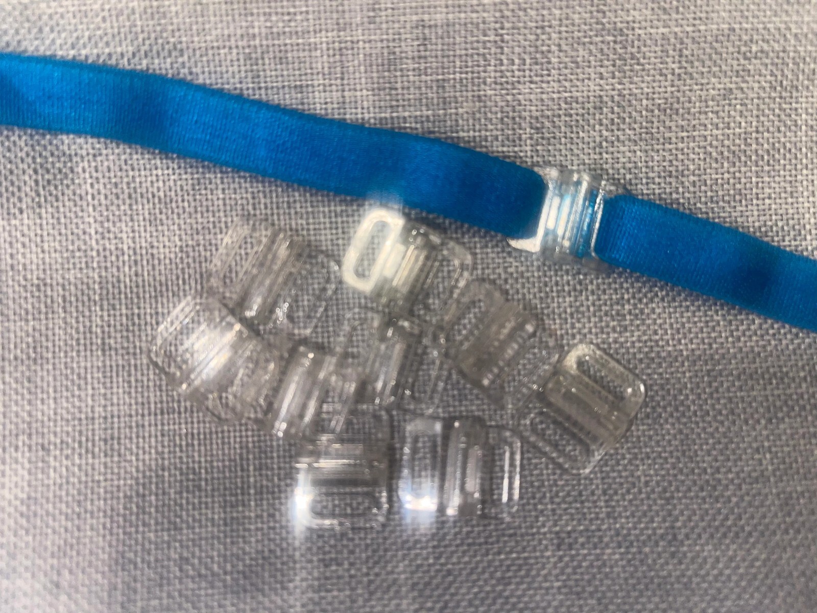 Lot 12 sets clear plastic costume bikini neck hook bar clasps lingerie
