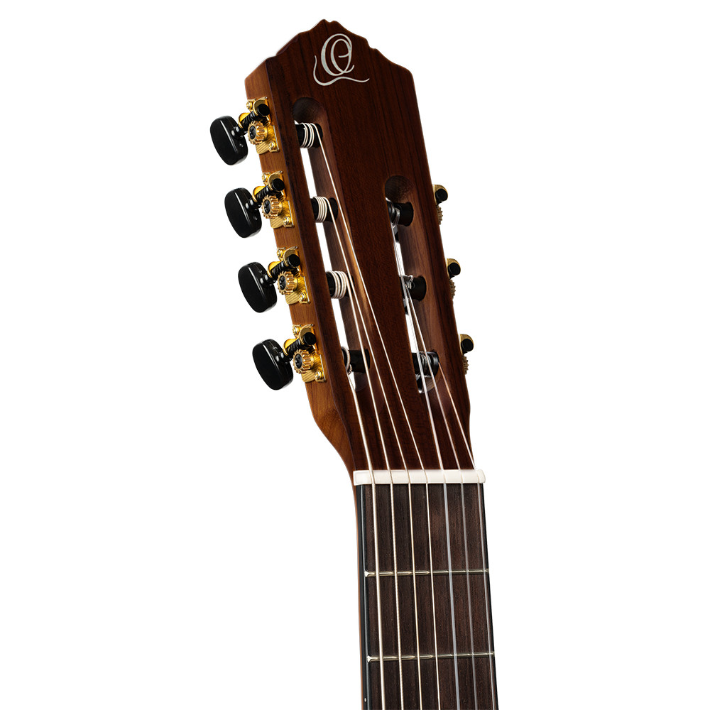 Ortega R133-7 - Pro 7-String Solid Top Nylon Classical Guitar w/ Bag