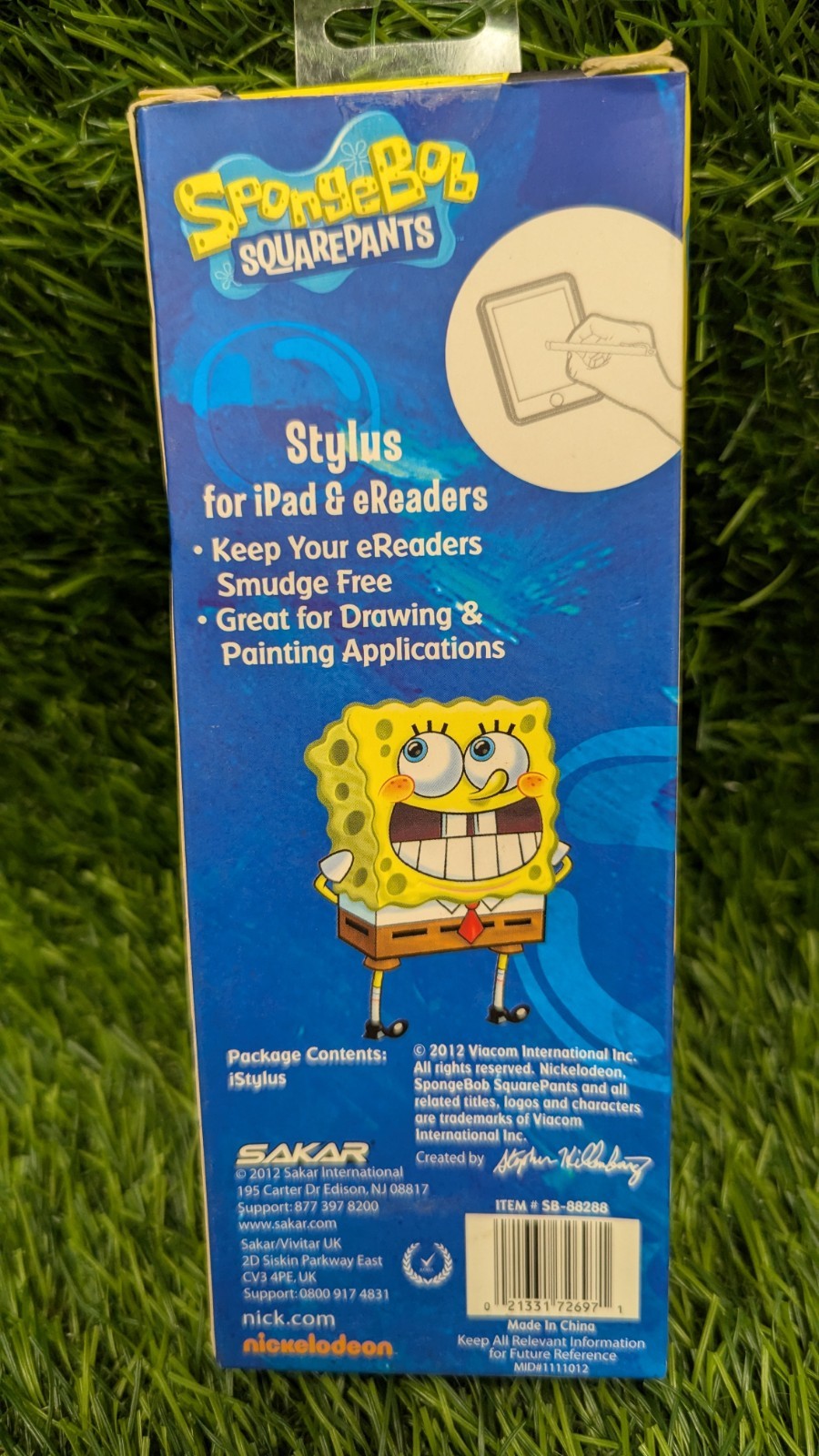 New Sealed SpongeBob SquarePants Stylus Pen For iPad eReaders & Tablets