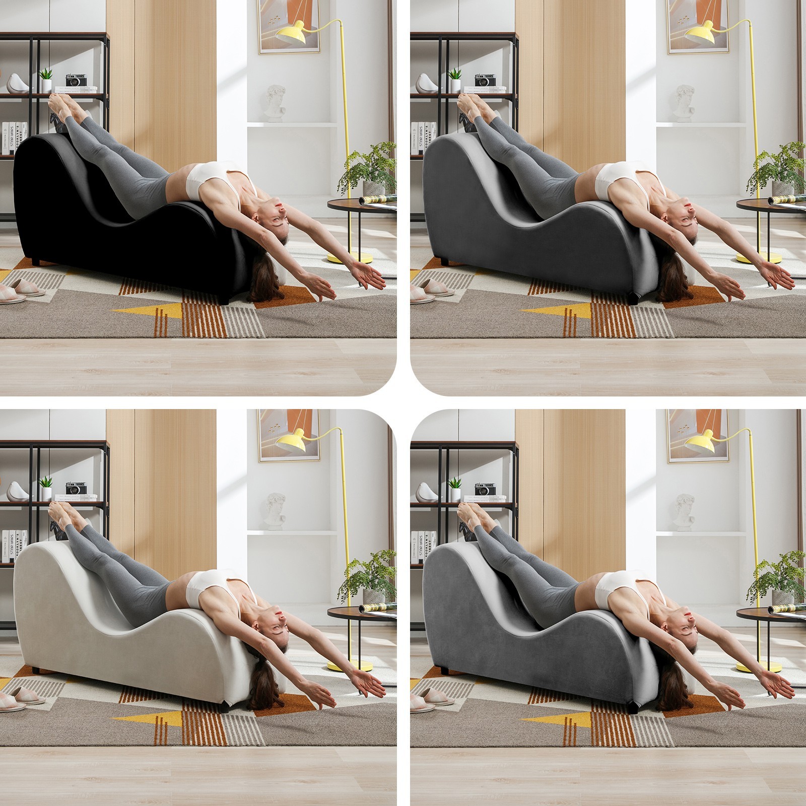 Zafly Yoga chair with backrest, Meditation Seat Chaise Lounge for Home & Office