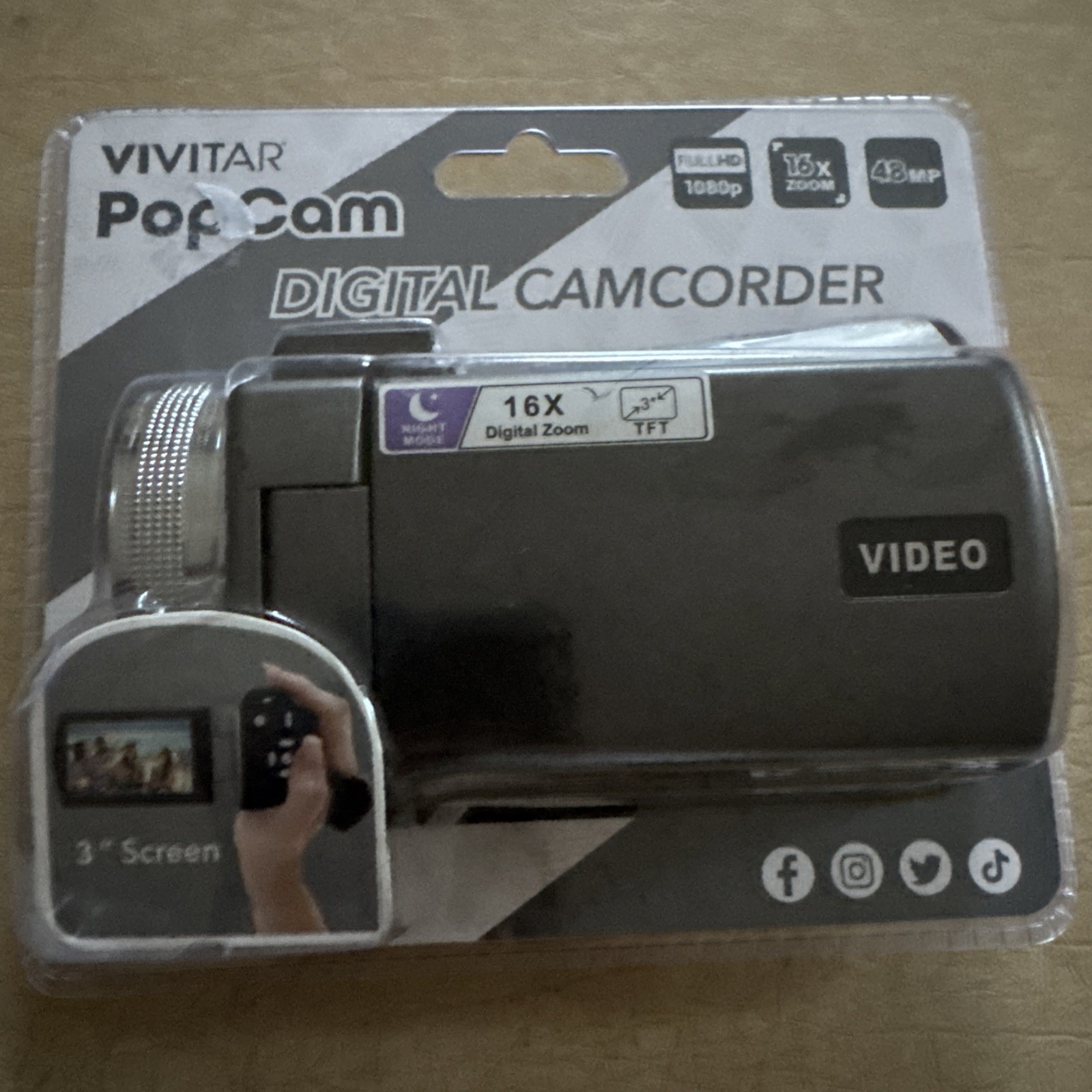 Vivitar PopCam Digital Camcorder New