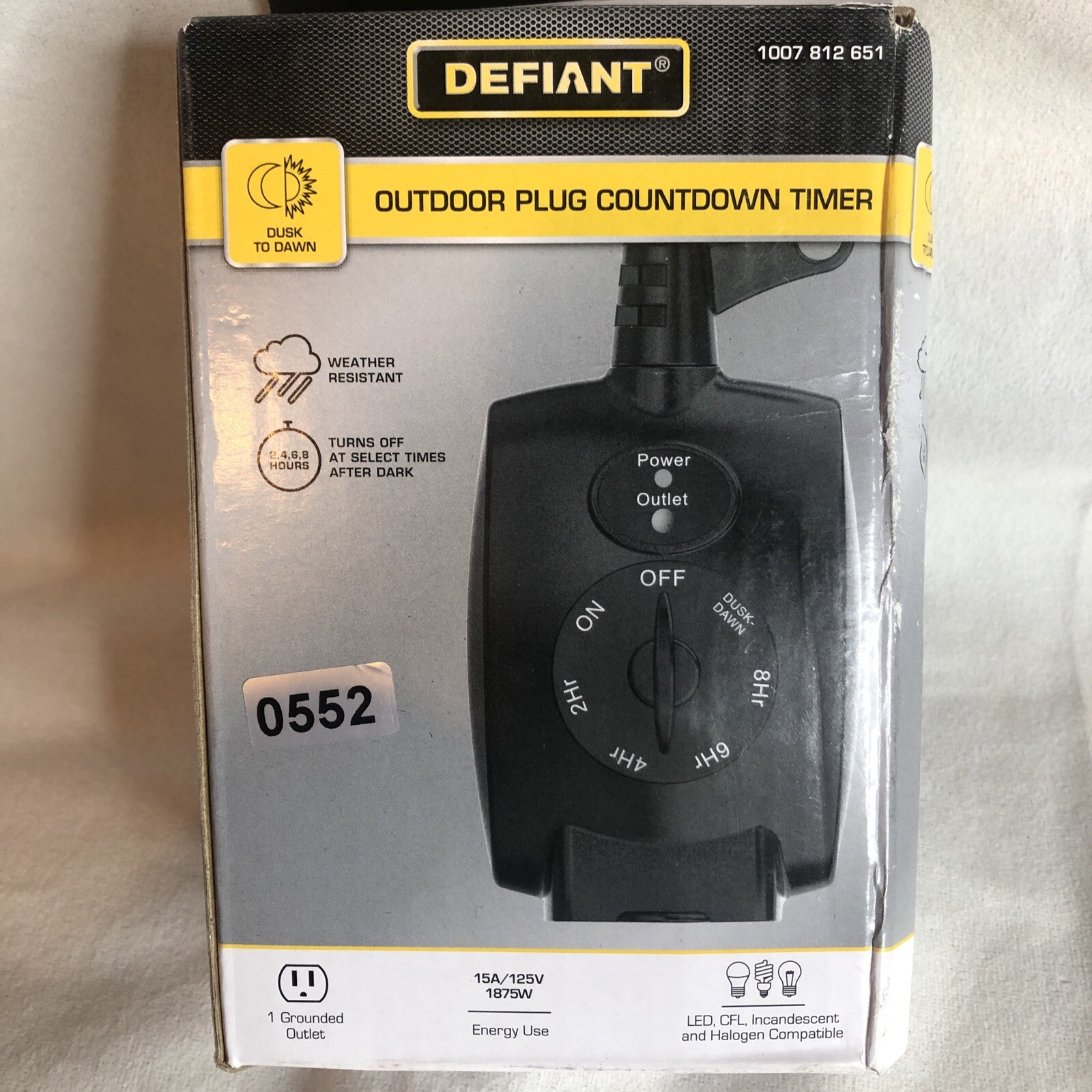 Defiant Mechanical Dusk to Dawn Countdown Timer Black 15AMP 1007812651