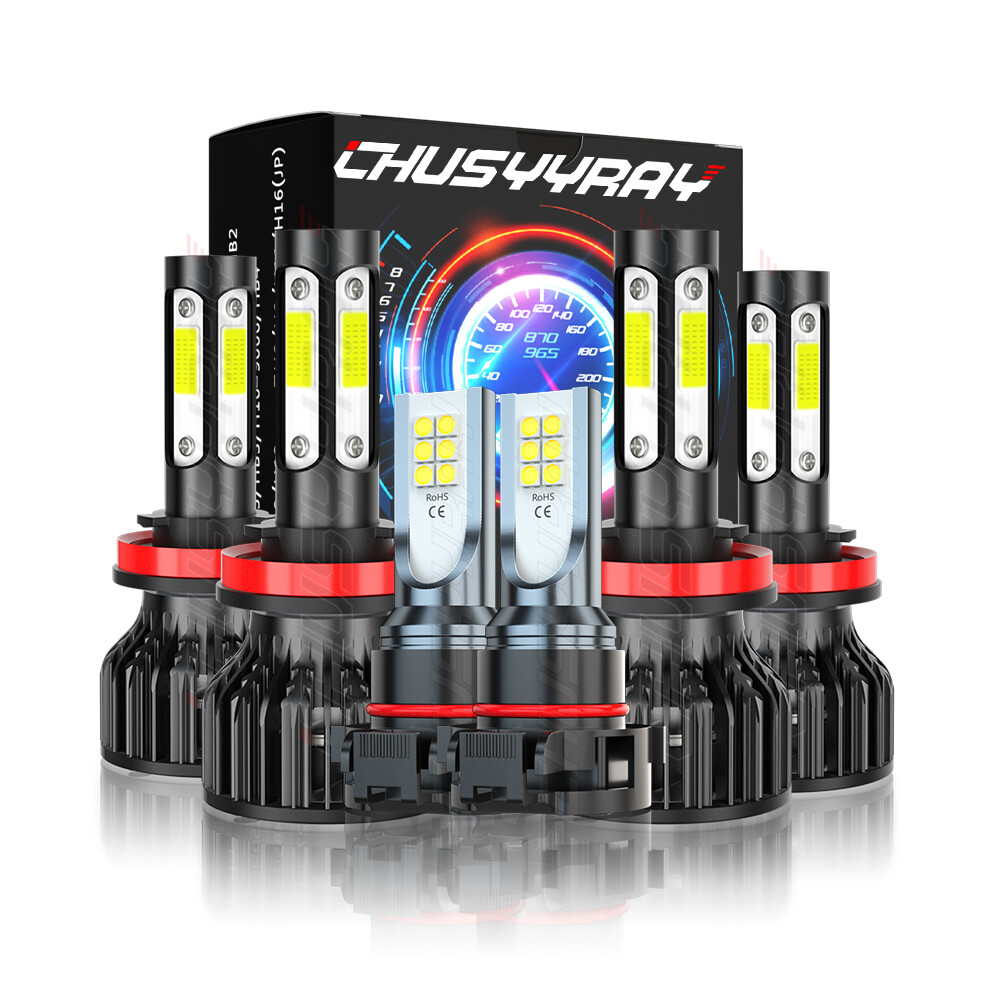 For Chrysler Town & Country 2010-2016 6Pcs Combo LED Headlight Fog Light Bulbs