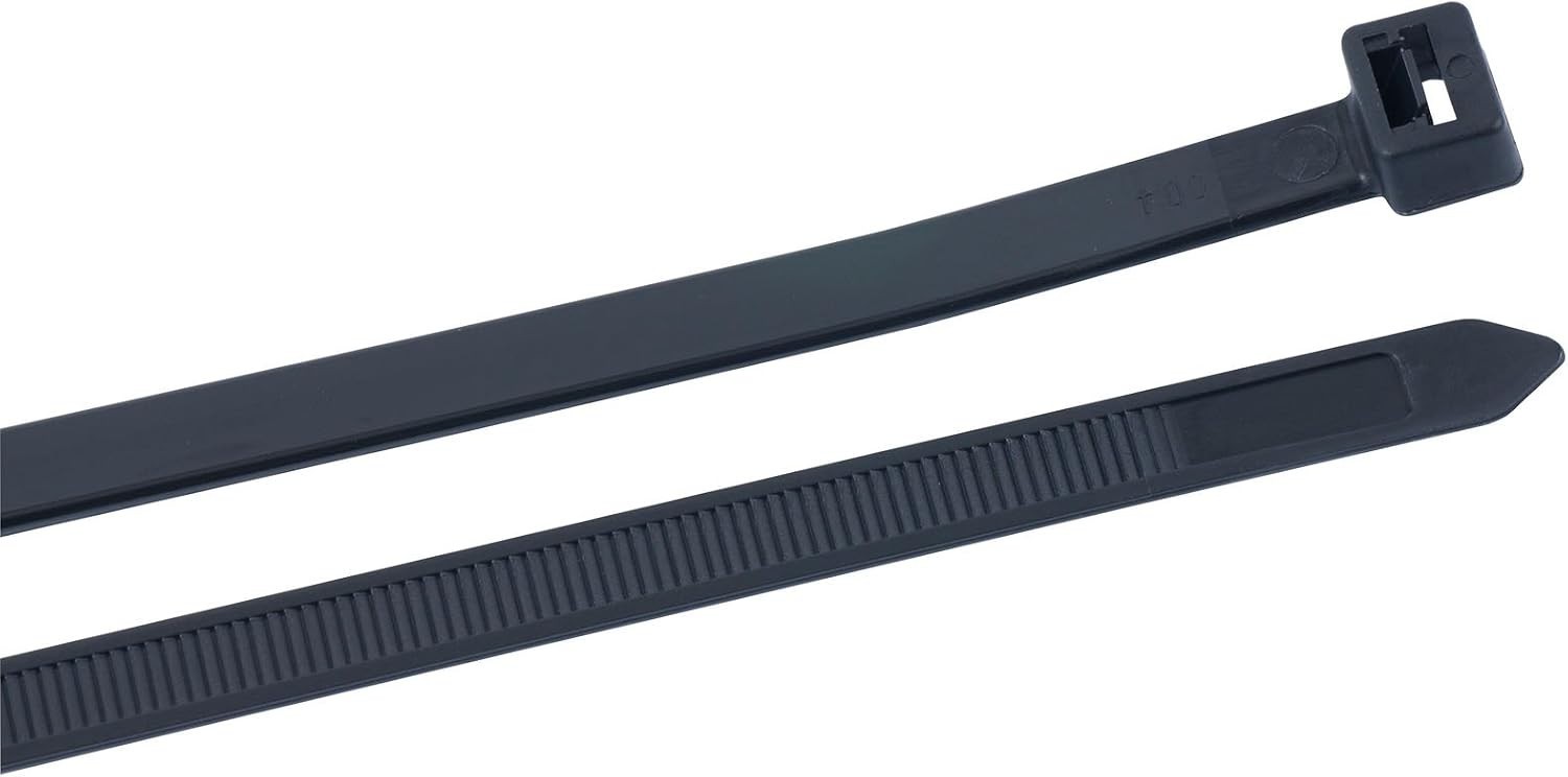Extreme Strength 10-Pack 24-Inch Cable Ties, 175 lb Tensile, UV Black