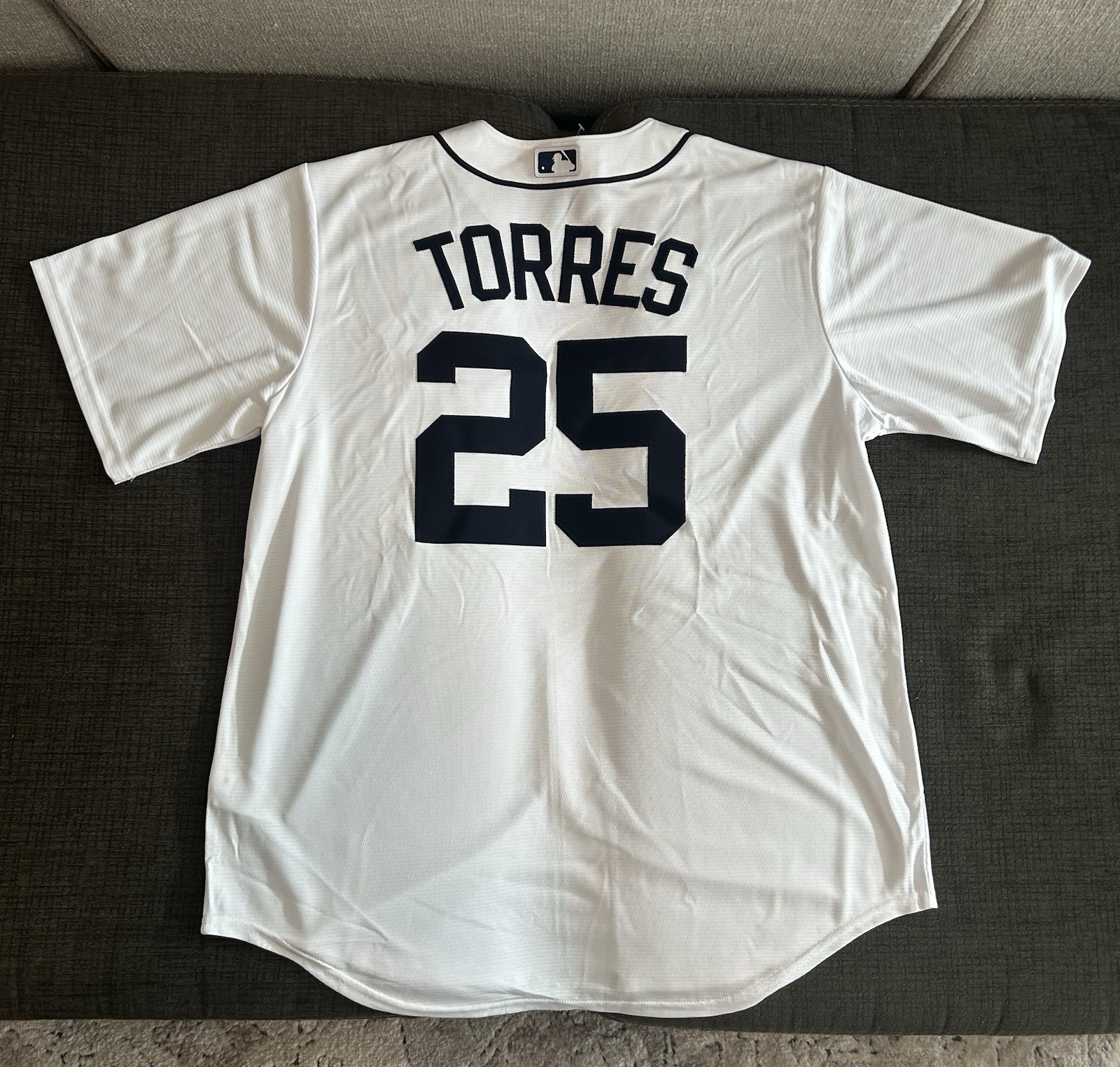 Nike Detroit Tigers Gleyber Torres #25 MLB White Jersey Men’s Size: L