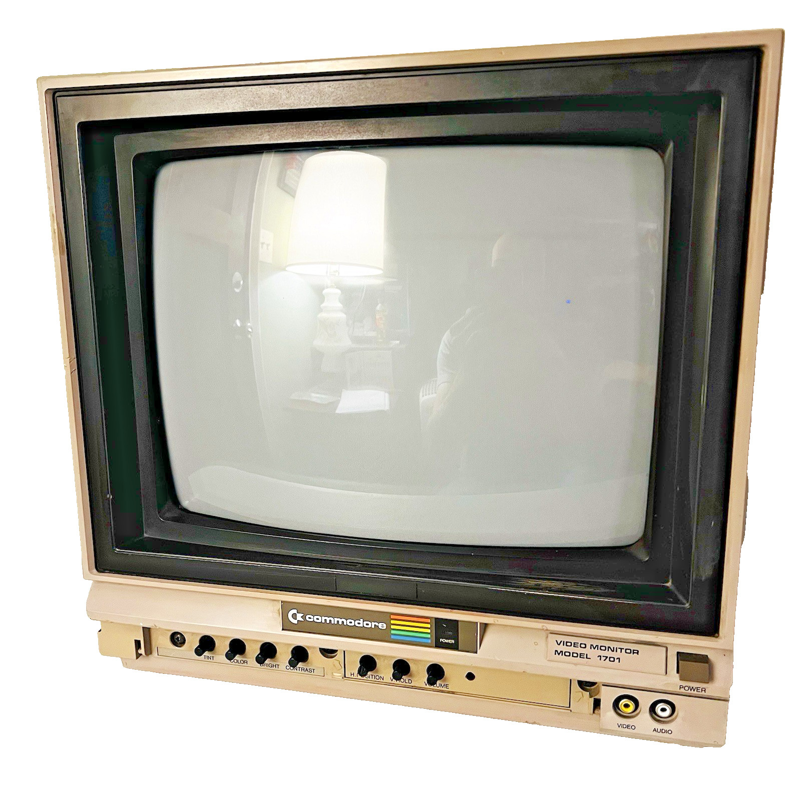 Vintage 1983 Commodore CRT Video Monitor No. 1701 Retro Gaming Television