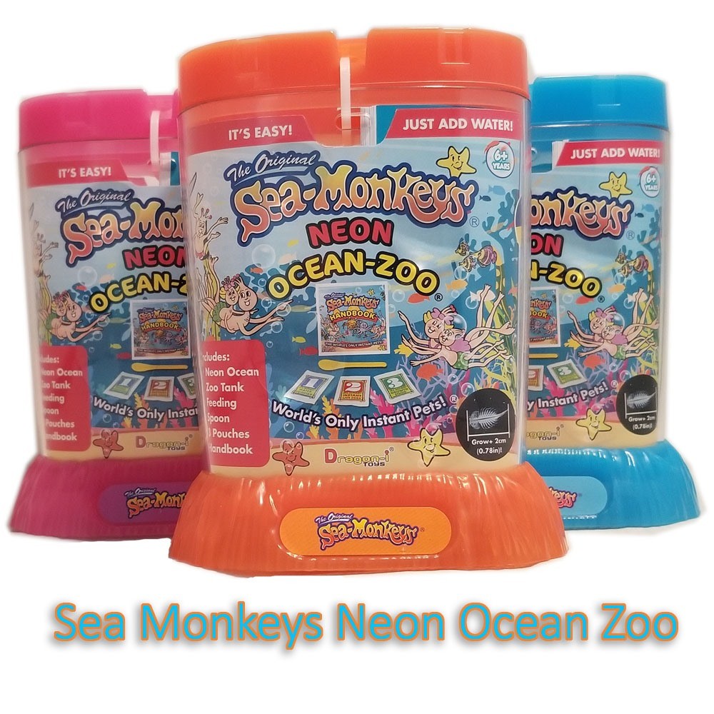 Sea Monkeys Neon Ocean Zoo Aquarium Amazing Live Habitat Science Toys Kid Toys