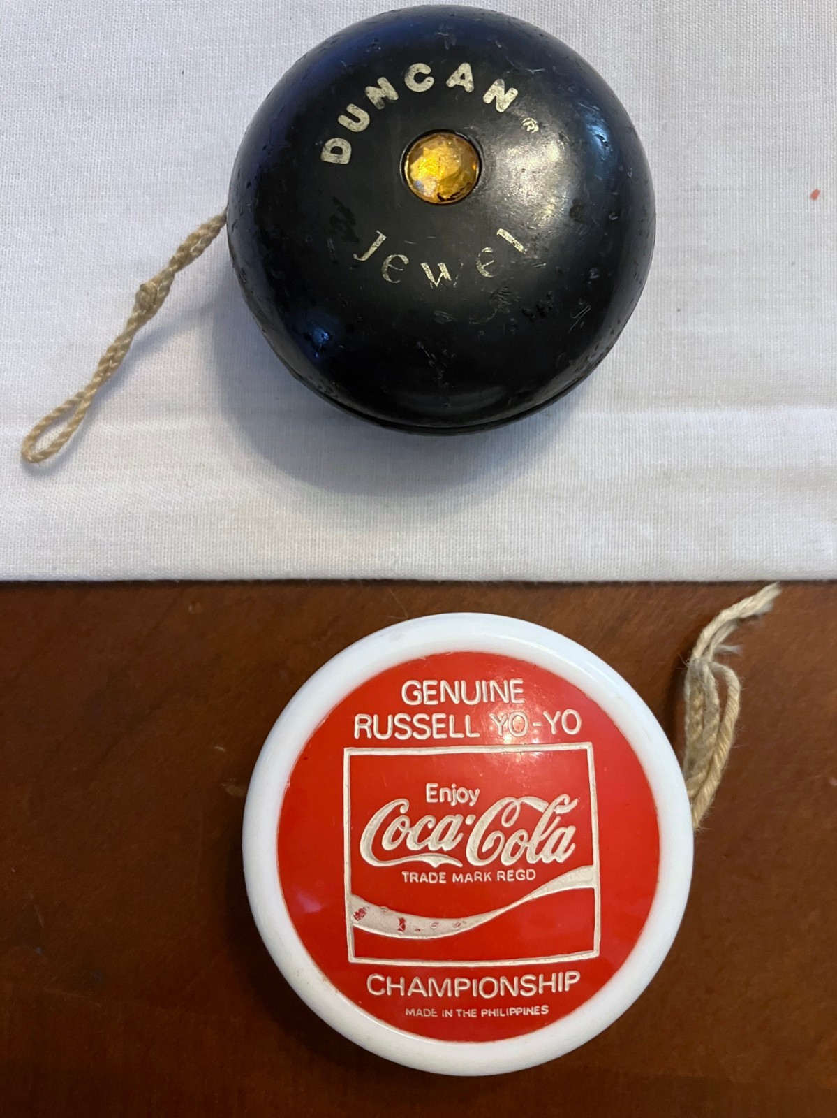 Vintage Russell Coca-Cola Championship YoYo Yo-Yo and Duncan Jewel YoYo