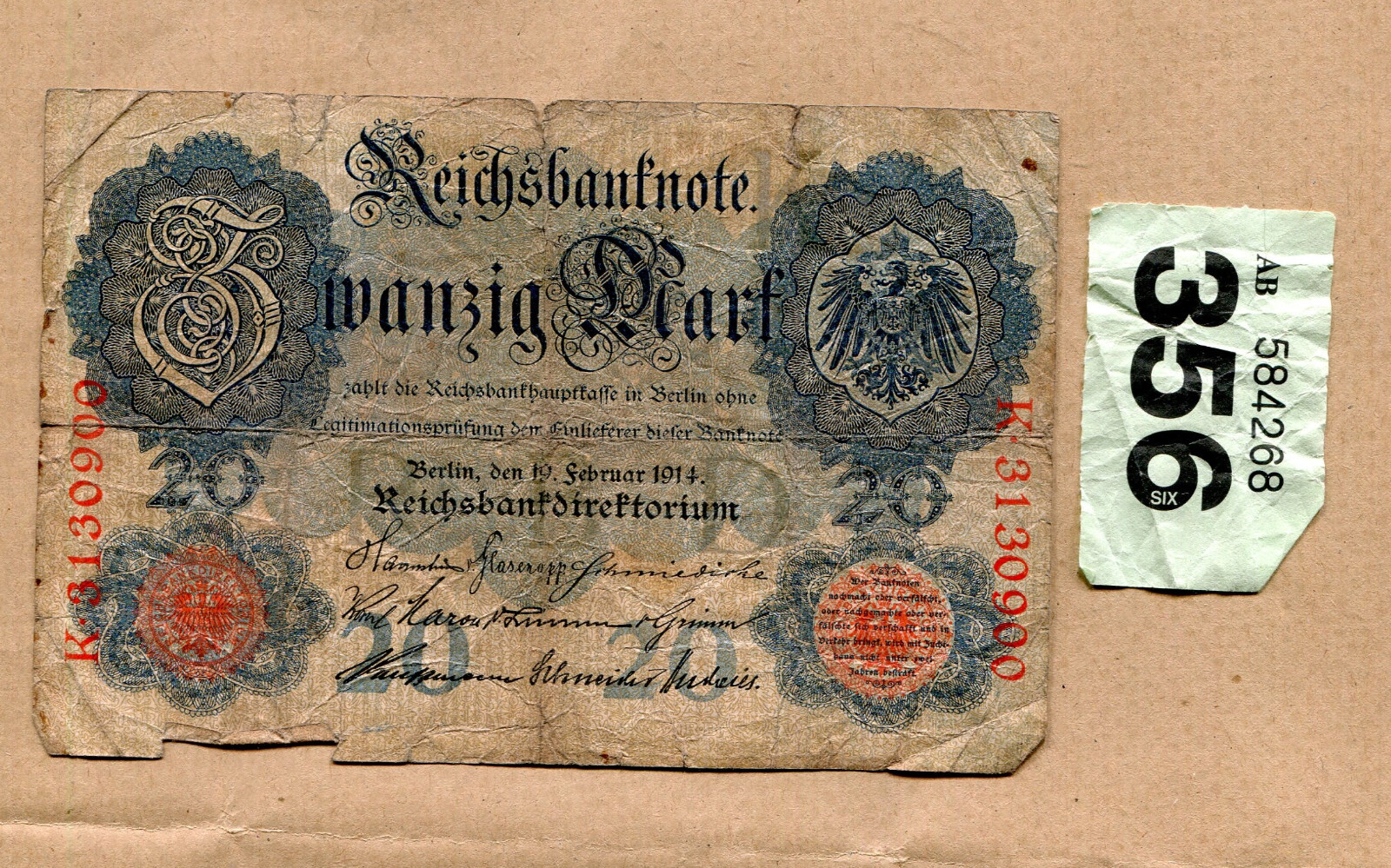 20 marks banknote  1914  Germany