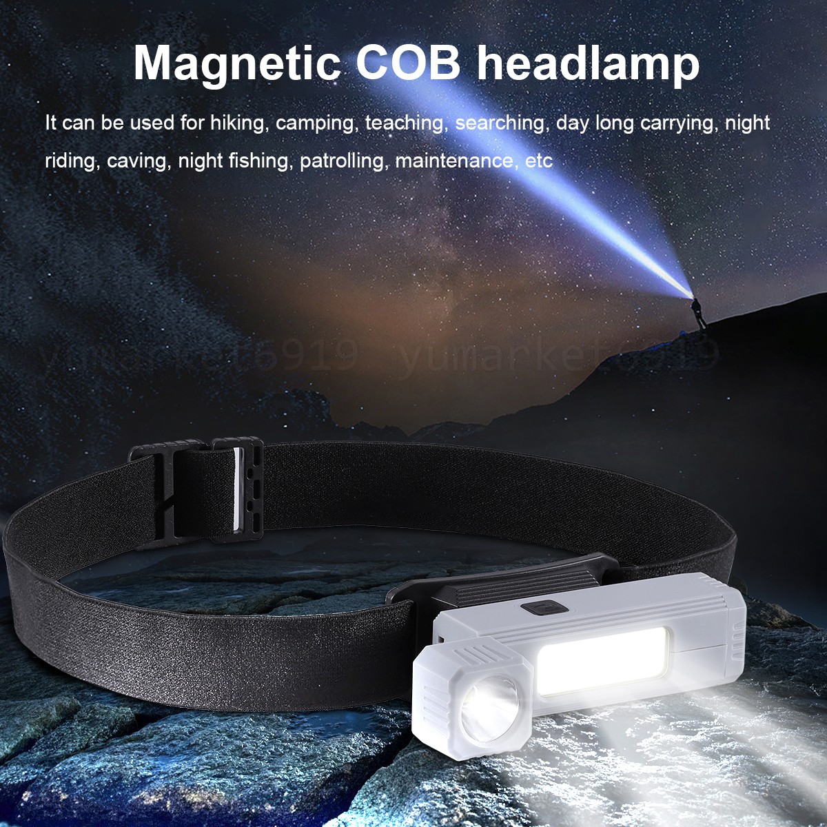 USB Rechargeable Waterproof LED Headlamp Headlight Head Light Flashlight 3 Modes