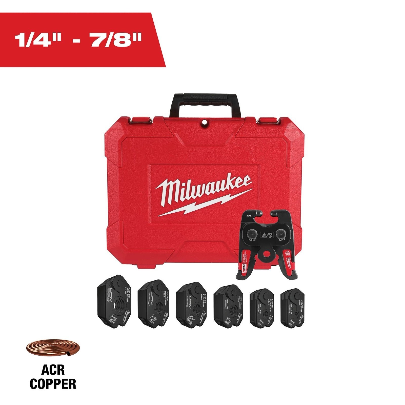 Milwaukee 49-16-2661MX 1/4" - 7/8" Streamline ACR Pivoting Press Ring Kit