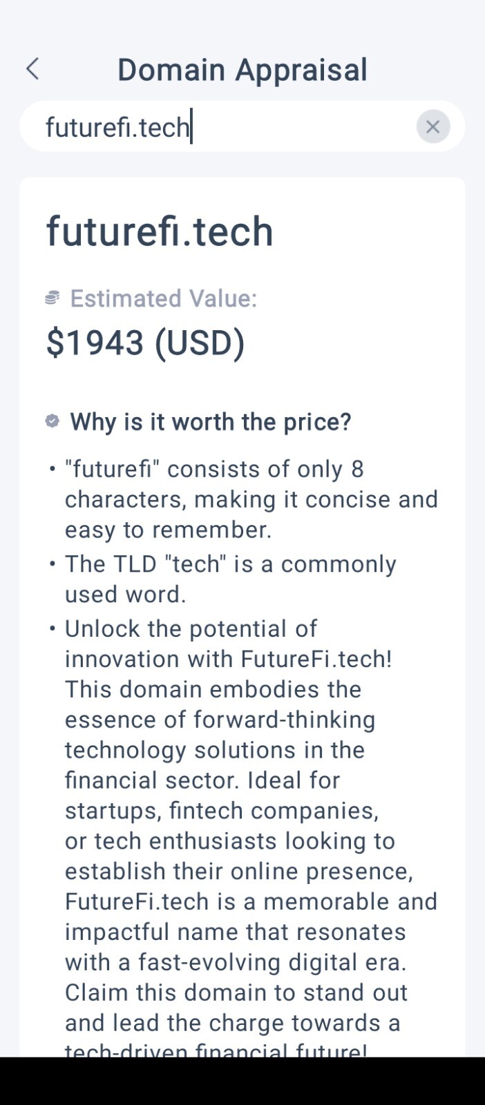 Domain, Futurefi.Tech