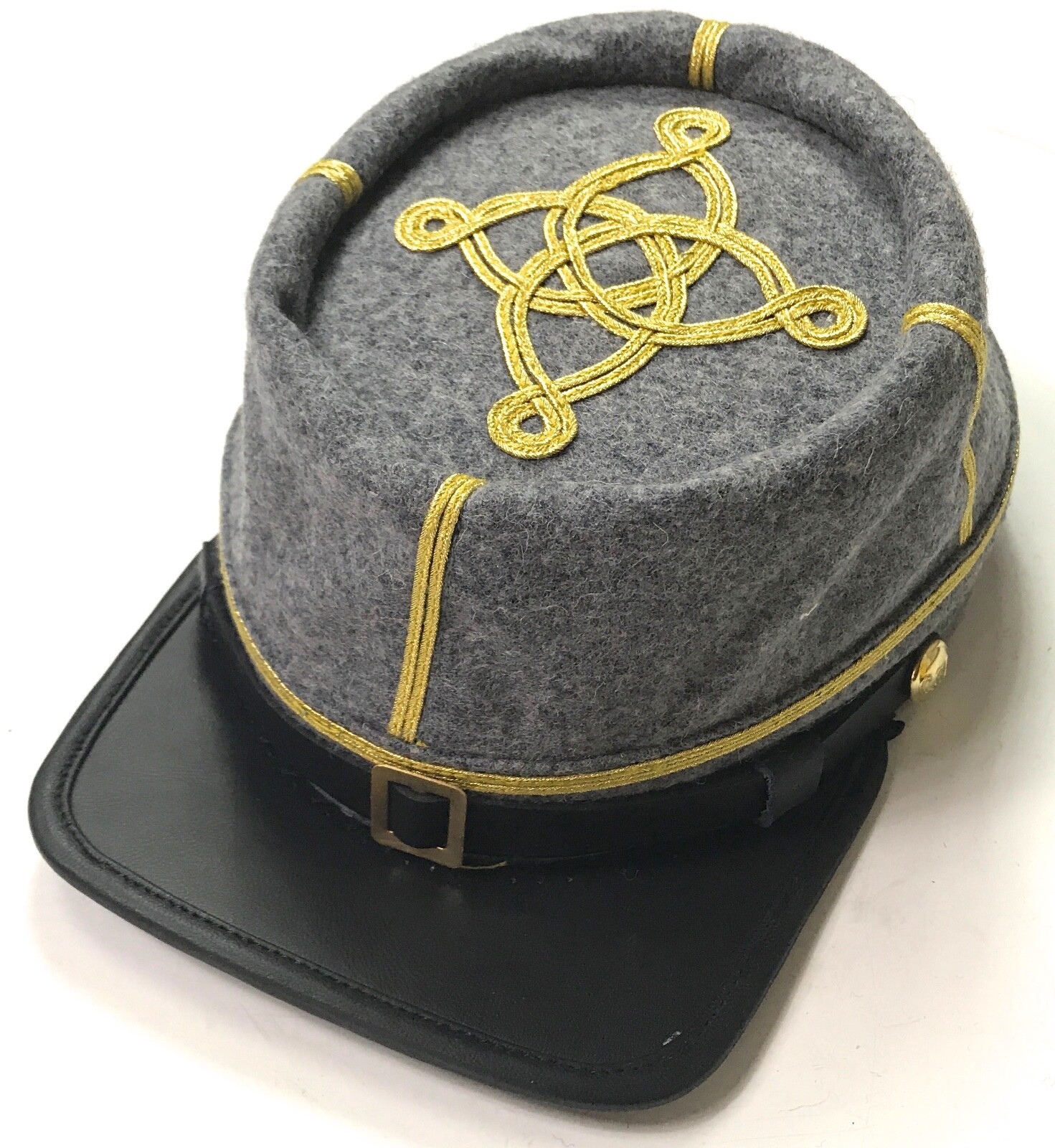 CIVIL WAR CONFEDERATE CSA CAPTAIN INFANTRY OFFICER KEPI FORAGE CAP-2XLARGE