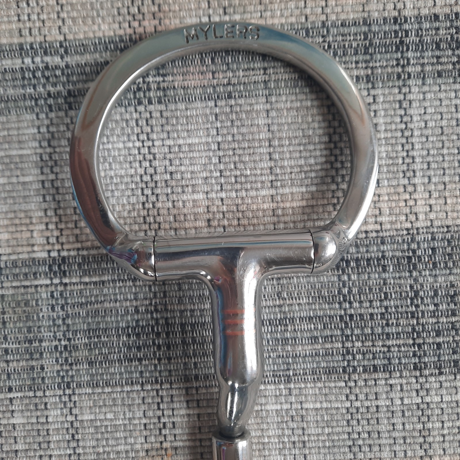 MYLER 6" MB36 Forward Tilt Ported Barrel Eggbutt Snaffle No Hooks 14mm Bit