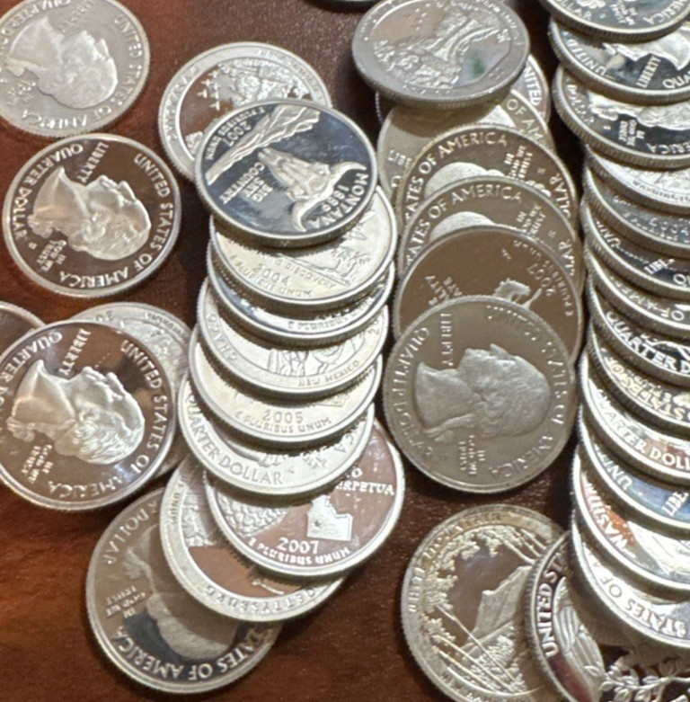 Proof Washington Quarters Roll of 40 Random Dates