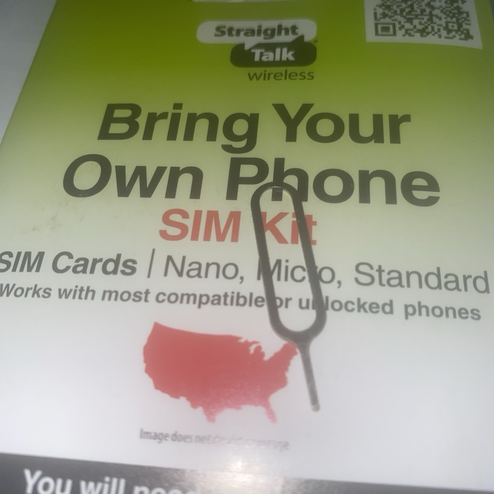 Two Of Bring Your Own Phone To Straight Talk Nano SIM Cards Activation Kit
