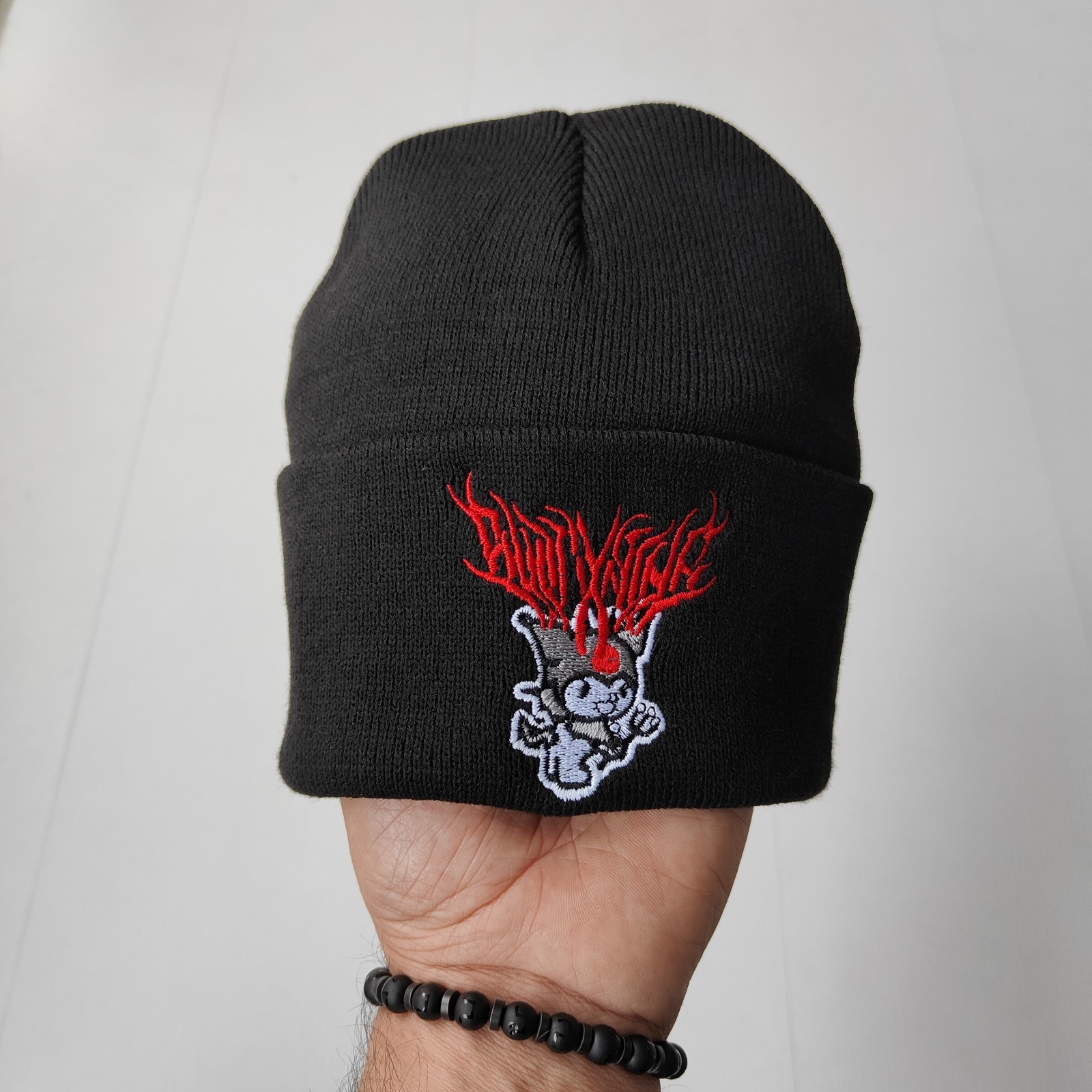 Kuromi Beanie,Anime Embroidery Beanie,Harajuku clothing,Teenage gift,Kawaii