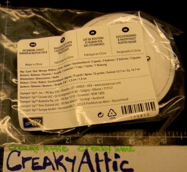 STAMPIN UP SYCAMORE STREET 3 RIBBON 1/4 INCH WIDE 5 YARDS EACH ISLAND NIP #502