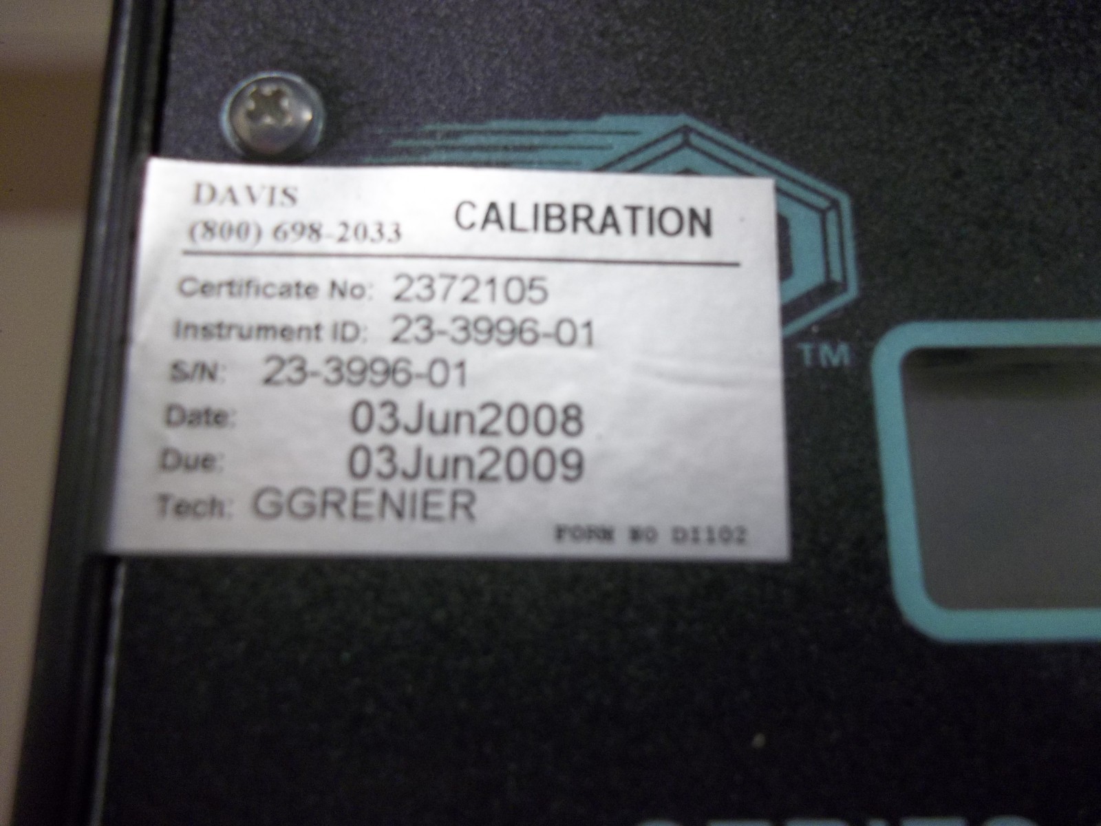 RONAN GOOD USED LEAK DETECTOR DETECTION CONTROLLER X76LVCS (245)