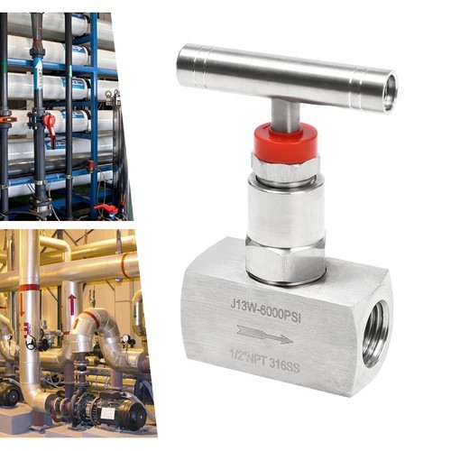 1/2" NPT 316 Stainless Steel Hydraulic Straight Needle Valve Flow Control Valve