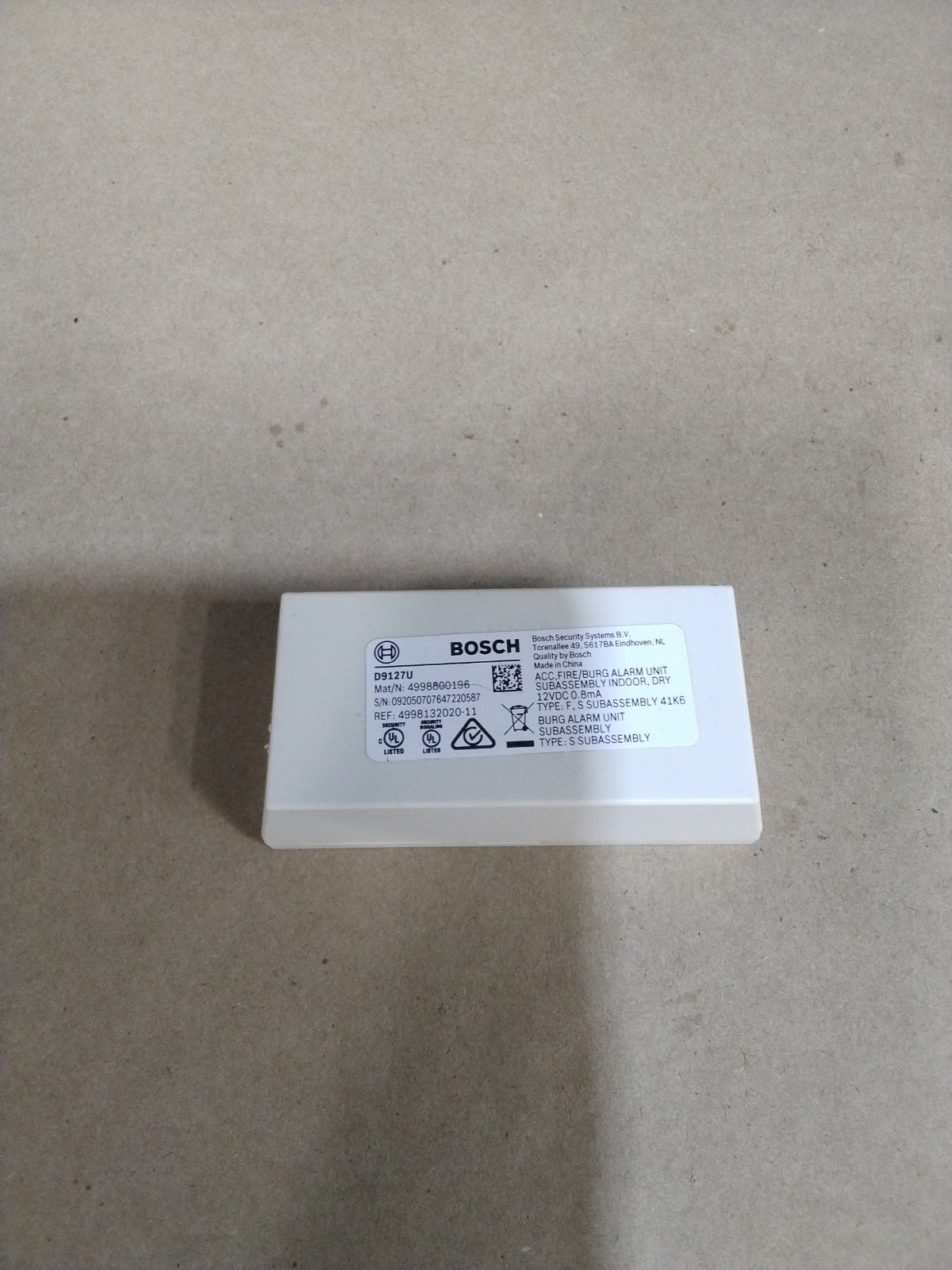 Bosch D9127U Low Current Module Fire/Burg Alarm Unit