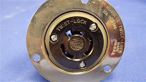 HUBBELL 20 AMP 125/250V FLANGE RECEPTACLE TWIST LOCK SET NEW