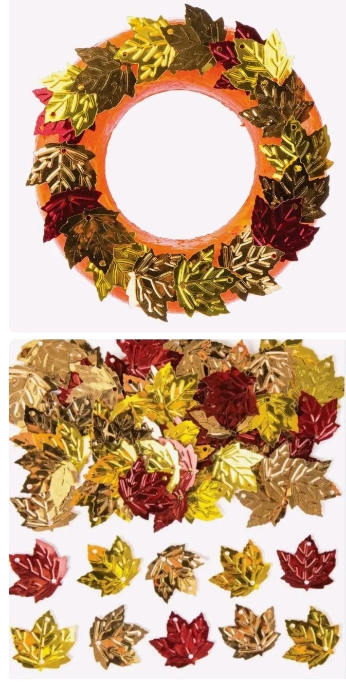 Autumn Leaf Sequins BAKER ROSS pack of 50
