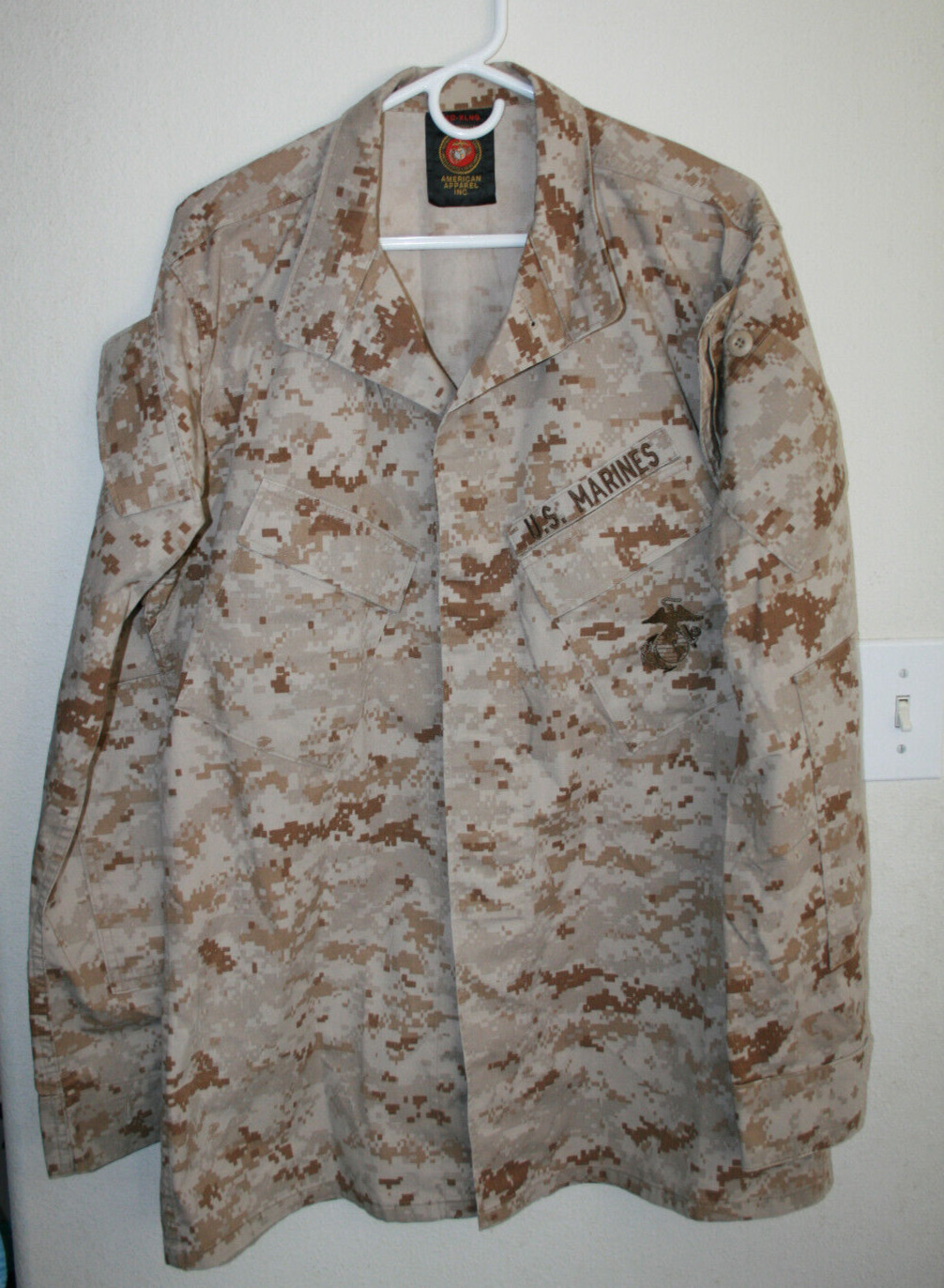 USMC Desert MARPAT Uniform Blouse/Shirt MCCUU Combat Uniform Size Medium Long