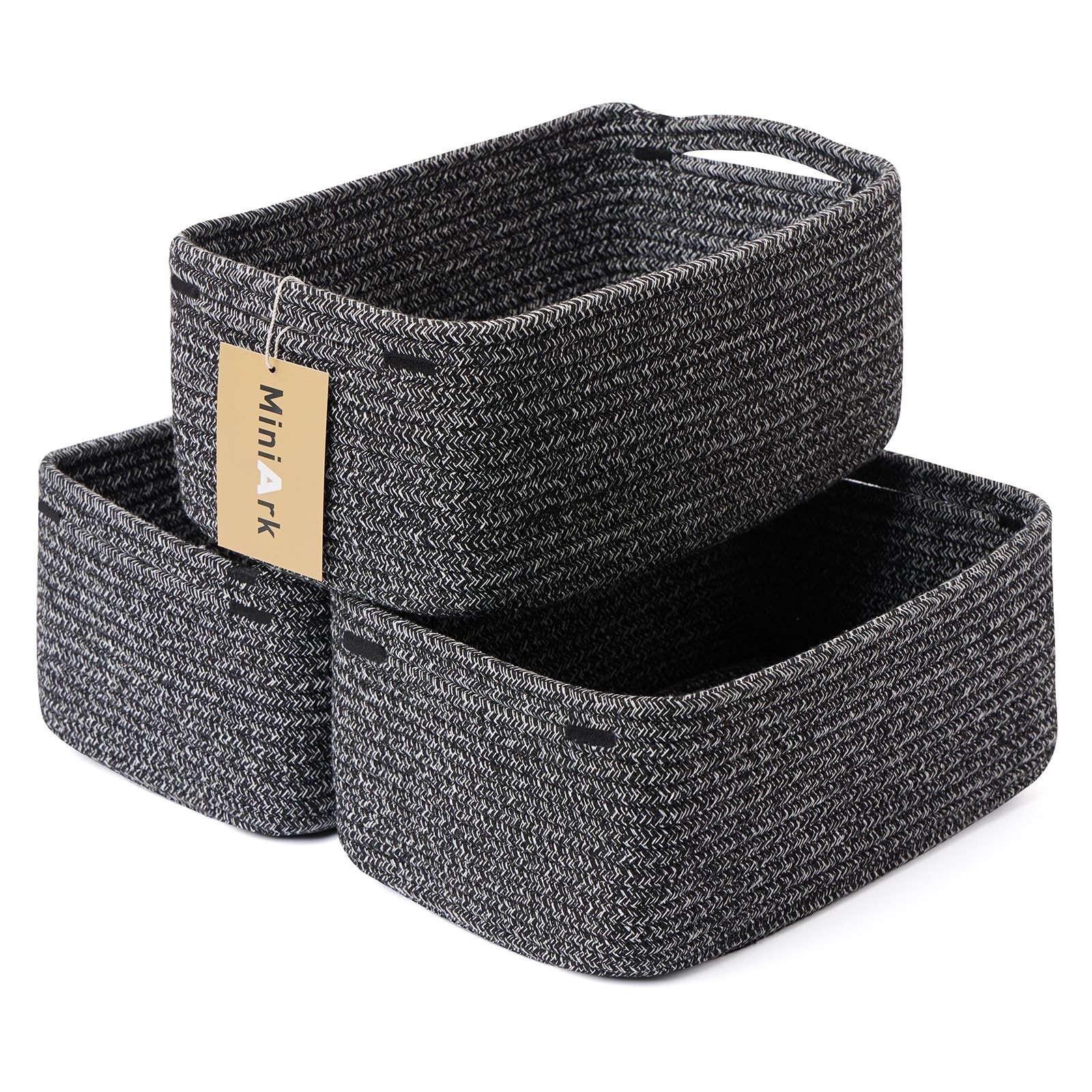 MiniArk Small Storage Baskets for Organizing | Closet Organizer Bins | Shelf Toy