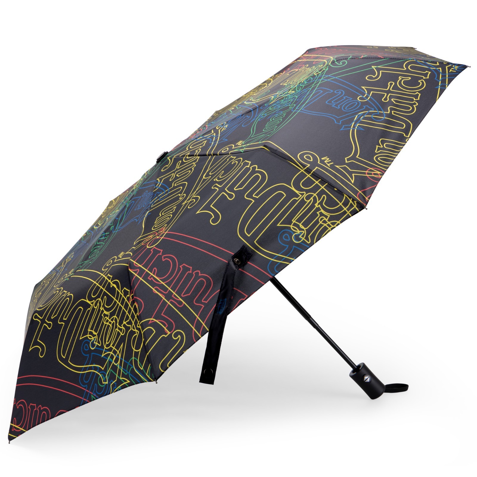 Von Dutch Neon Logo Compact Automatic Umbrella, Strong & Portable