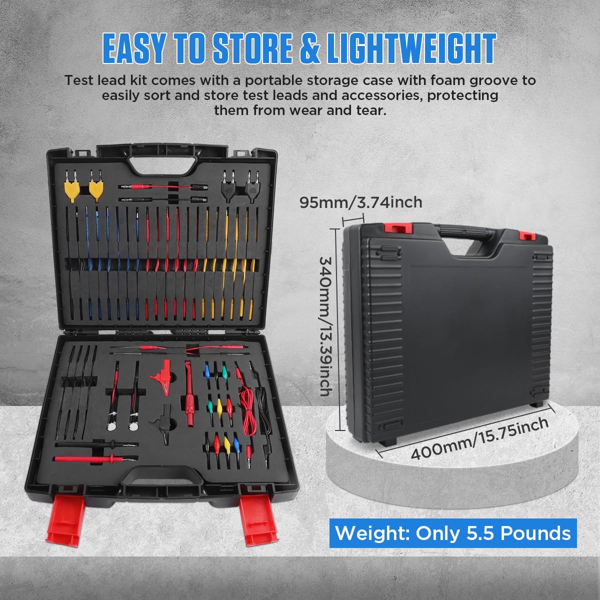 Multimeter Test Leads Kit 104PCS Multimeter Leads Kit Multi Function Electric...