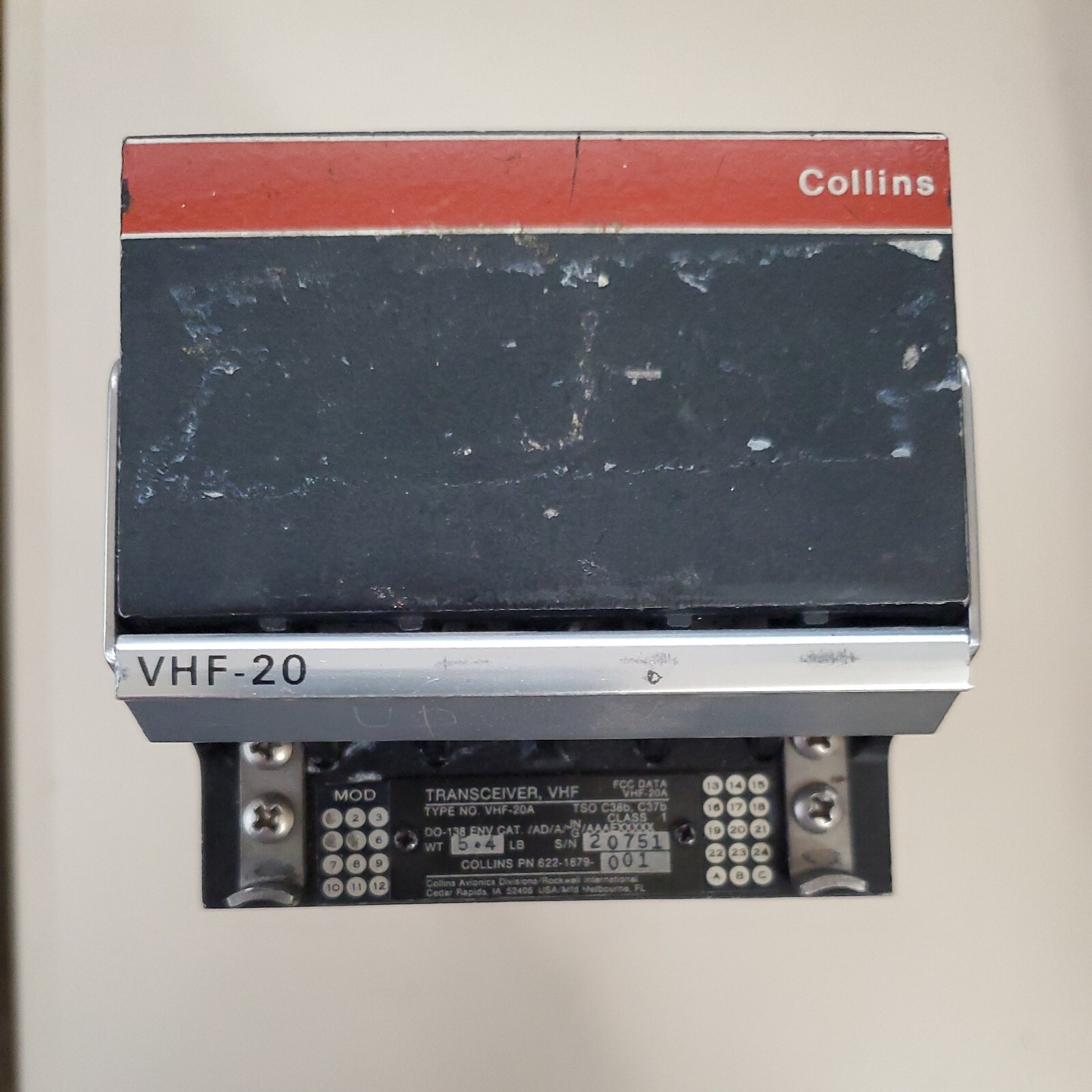 Collins VHF-20A VHF Transceiver 622-1879-001