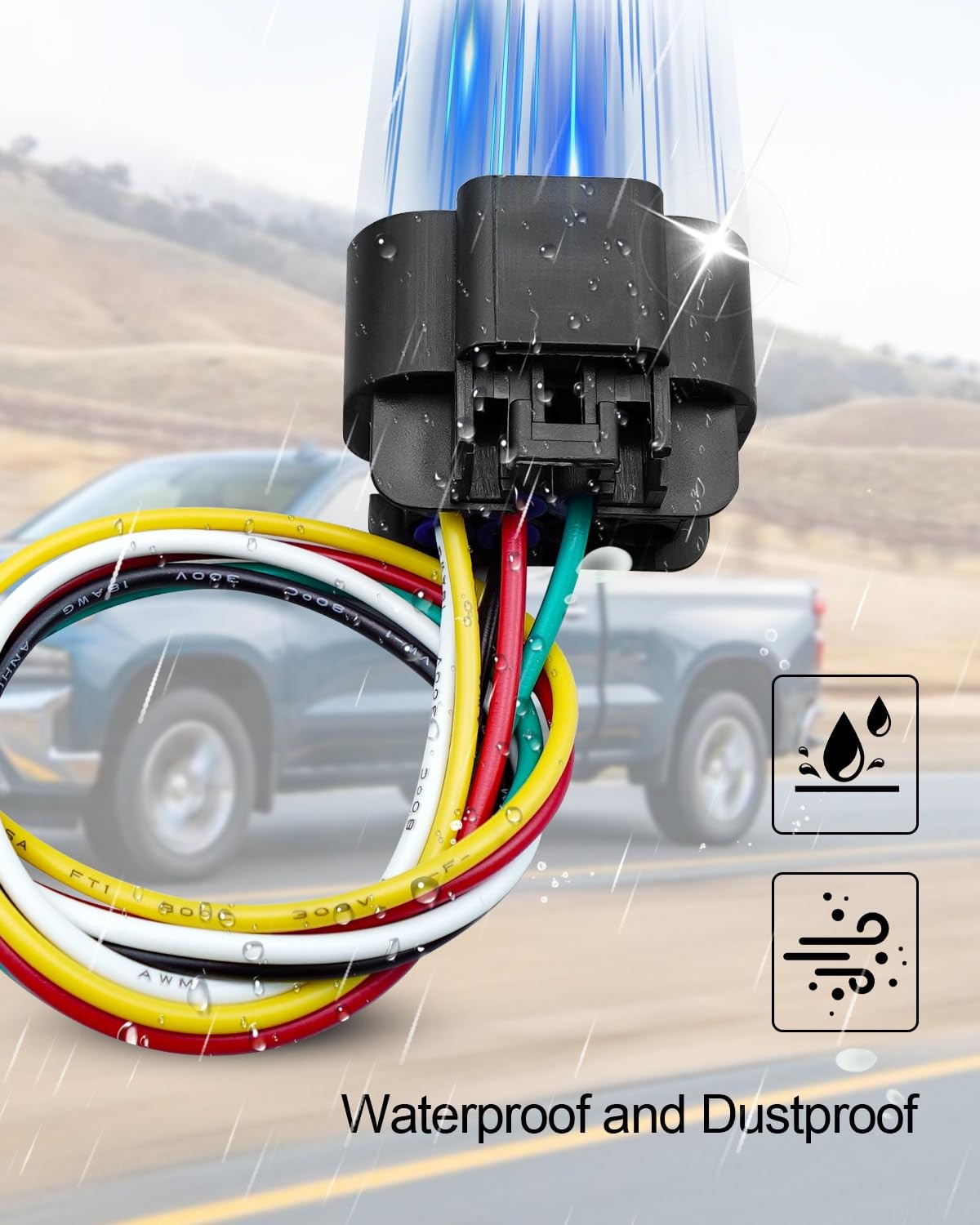 Headlight Connector Harness Compatible with Chevy GMC Sierra Silverado 2014 2...