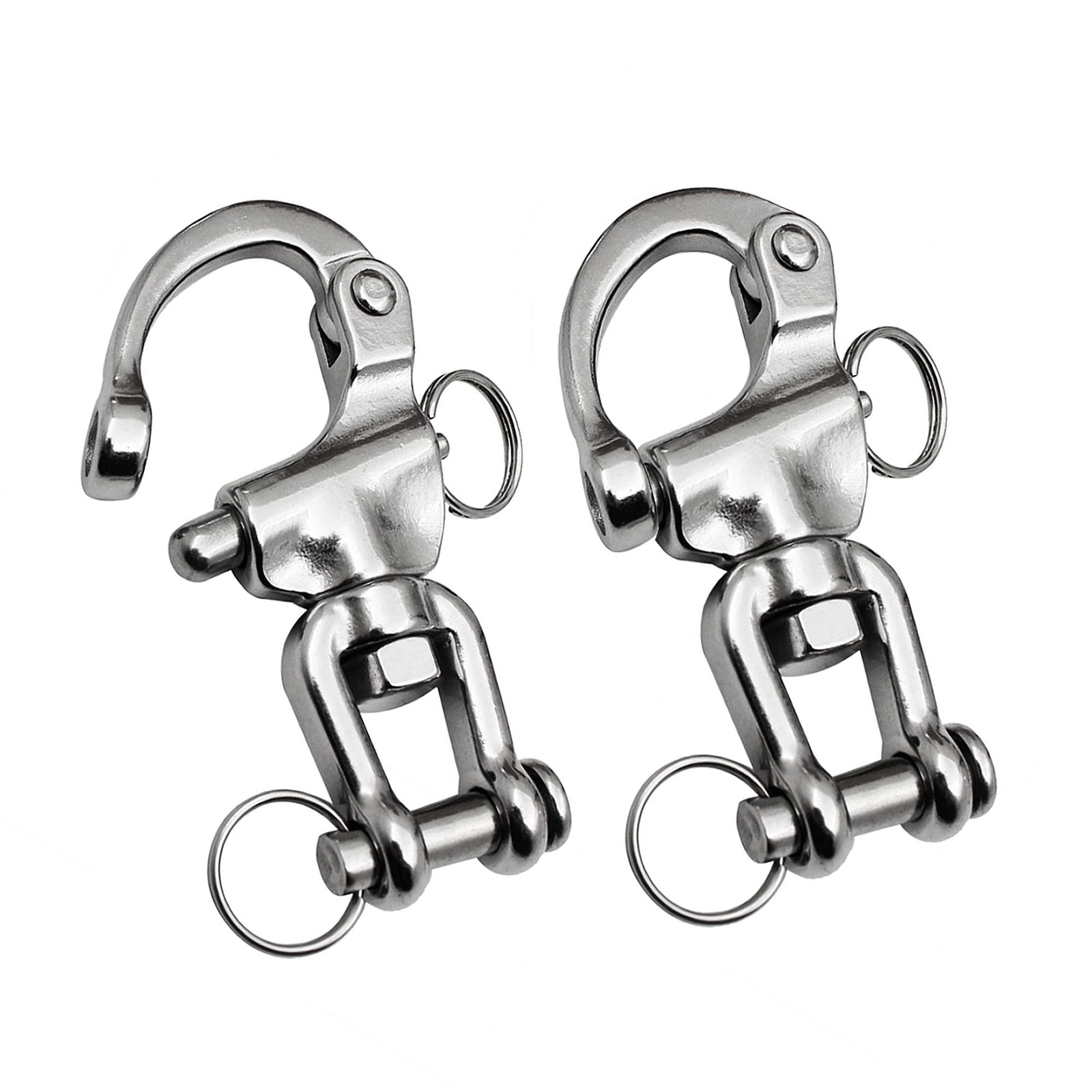 Snap Shackle swivel shackle 316 Stainless Steel Quick Release silvery