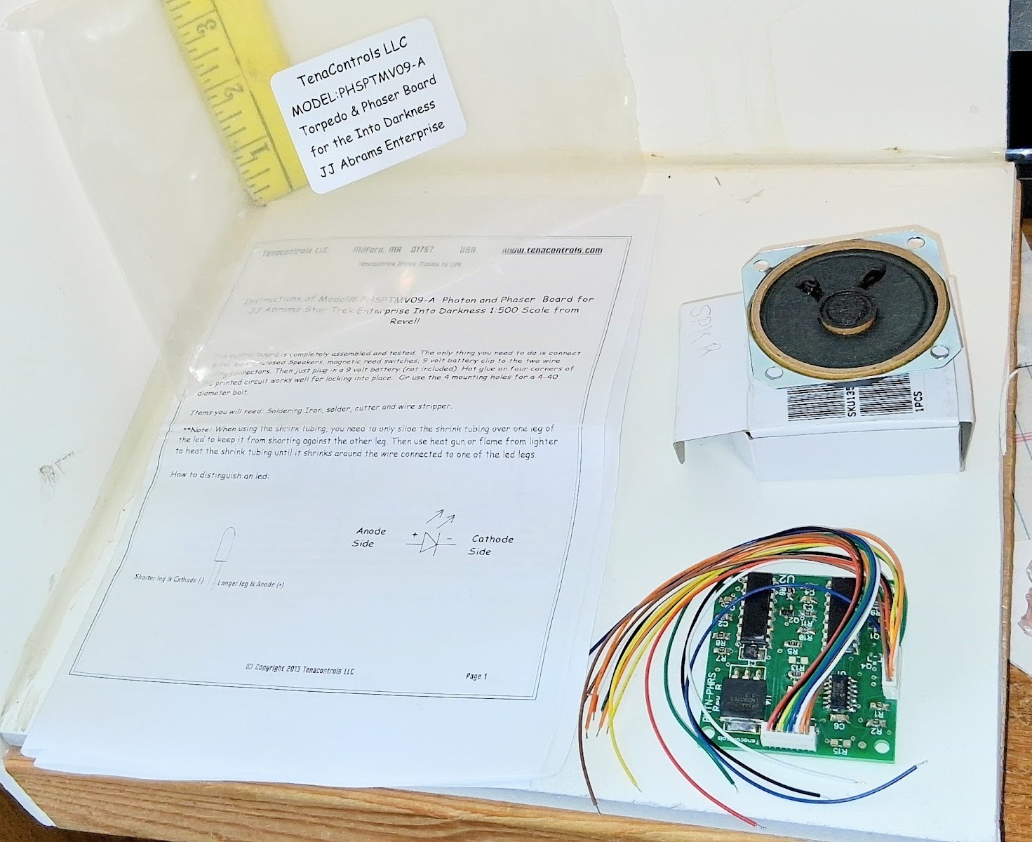 TENACONTROLS PHSPTMV09-A TORPEDO PHASER BOARD STAR TREK ENTERPRISE INTO DARKNESS