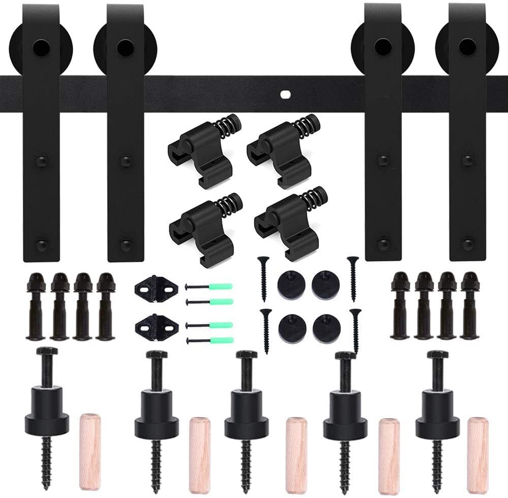 5-20FT Sliding Barn Door Hardware Roller Track Kit for Single Double Door