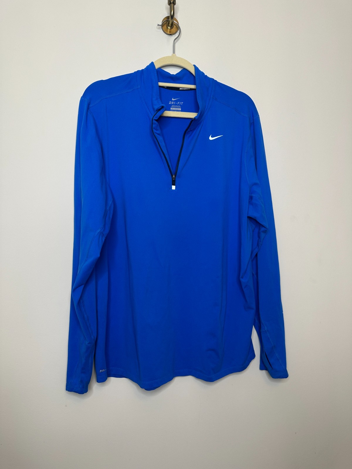 Nike Running Dri-Fit Long Sleeve 1/4 Zip Blue Men's XL