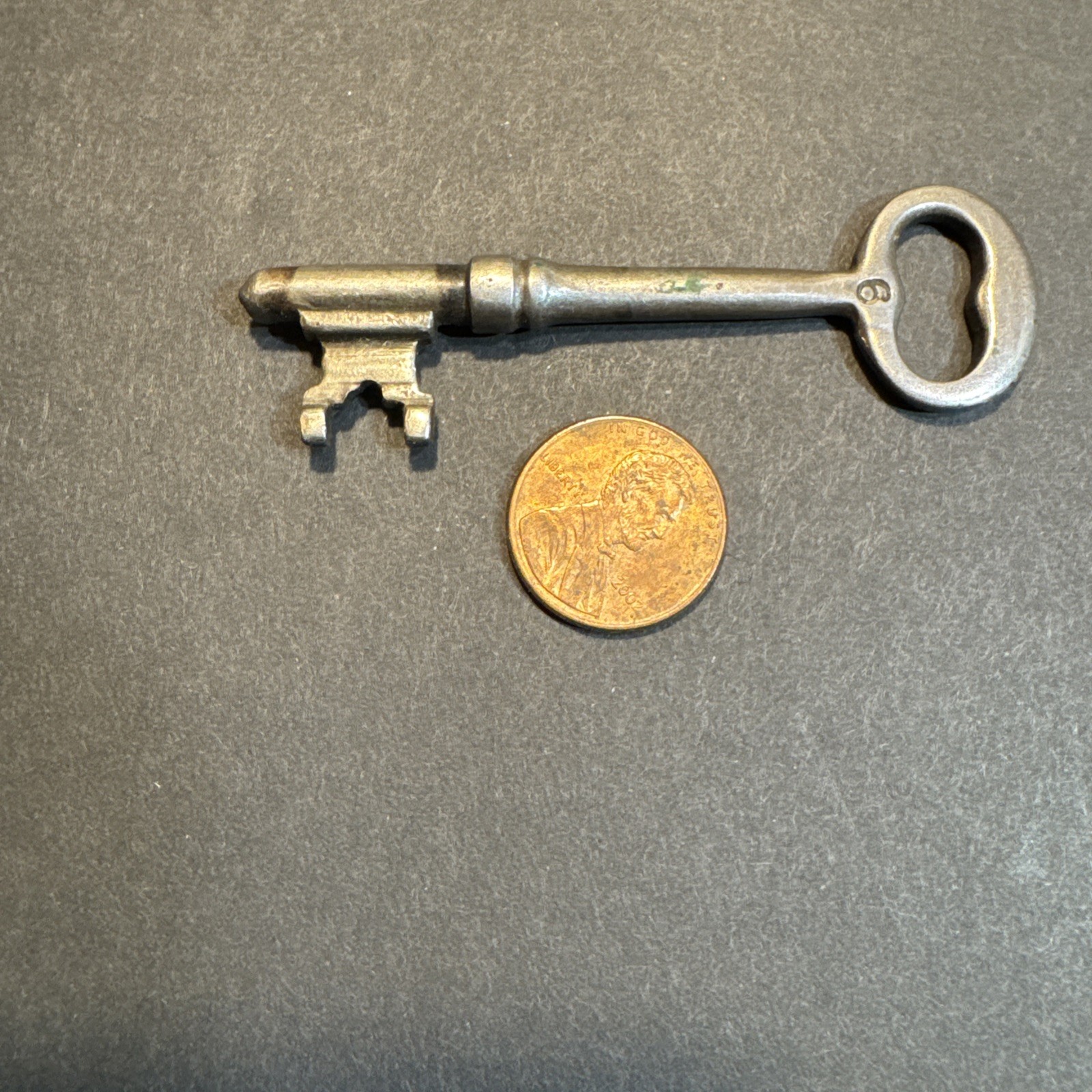 Antique No. 6 Warded Skeleton Key - Solid Barrel Replacement