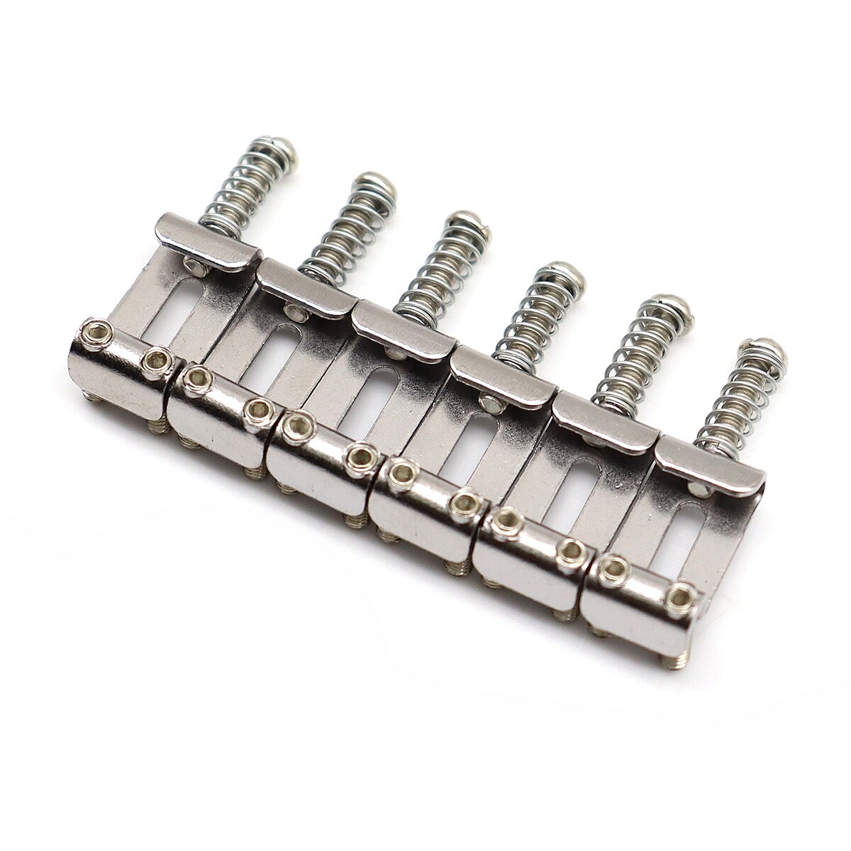 6 Pcs Vintage Guitar Bridge Saddles for Strat Electric guitar Replacement Chrome